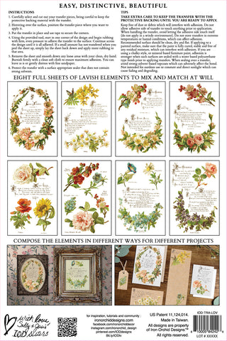 Lover of Flowers IOD Transfer (8) 8x12