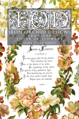 Lover of Flowers IOD Transfer (8) 8x12
