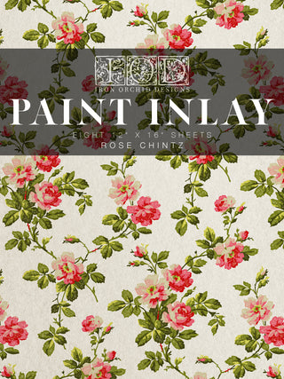 Rose Chintz IOD Paint Inlay Pad