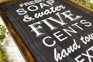 Wood Sign | Fresh Soap and Water