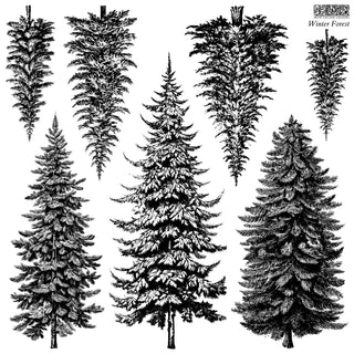 NEW - Winter Forest IOD Decor Stamp™