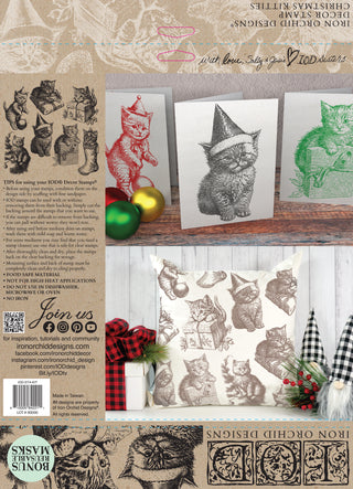 Christmas Kitties 12x12 IOD Stamp™