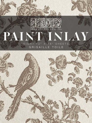 Grisaille Toile IOD Paint Inlay 12x16 Pad™